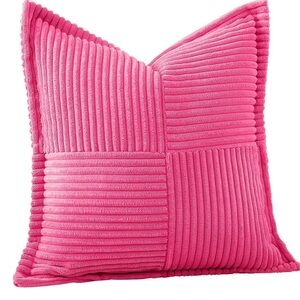 Hot Pink 18”x18” Soft Boho Decorative Pillow Cover